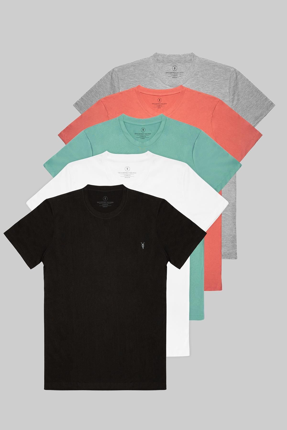 Standart Kalıp Erkek 5-li Paket T-shirt