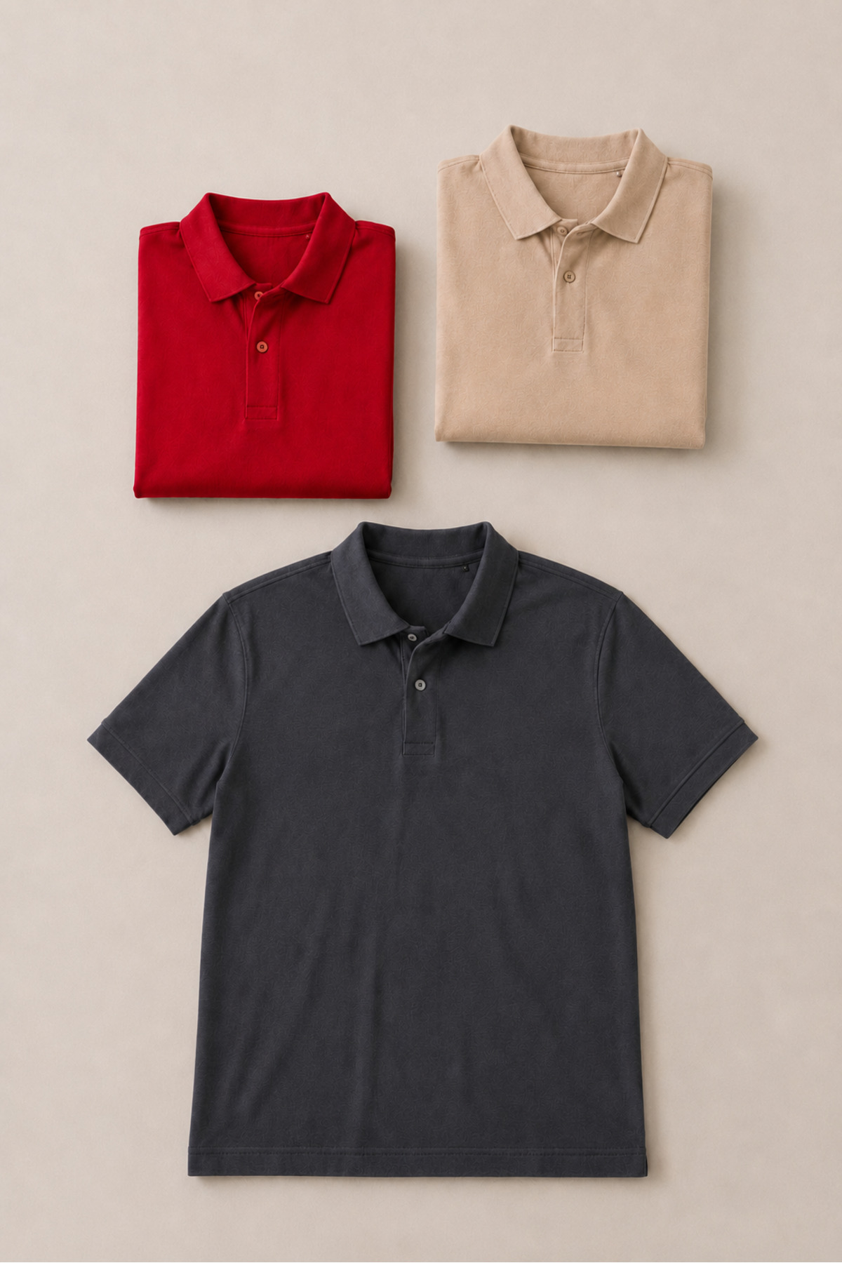 Erkek Straight Fit 3 Lü Polo Yaka Tişört