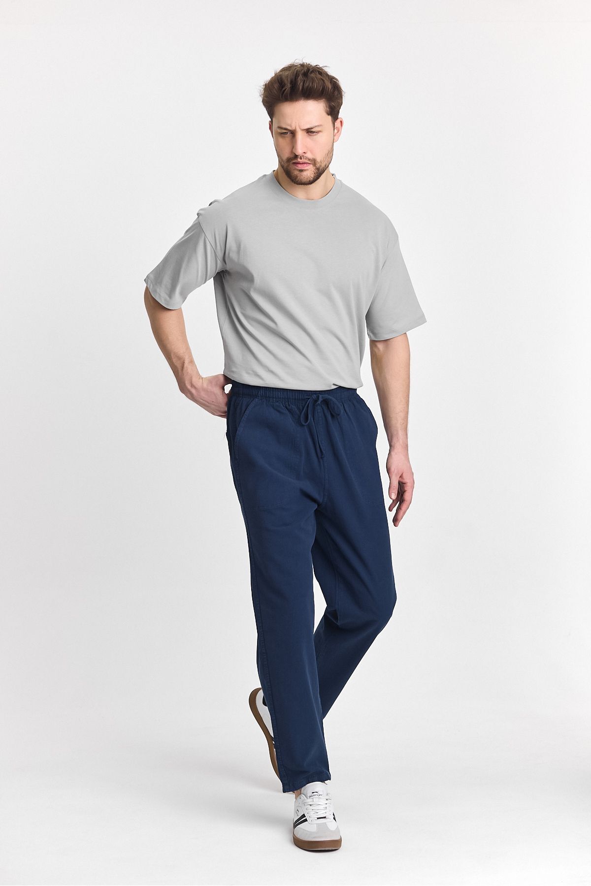 Erkek Lacivert Regular Fit Basic Pantolon
